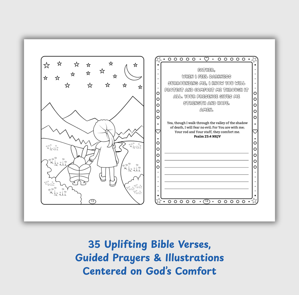 Angel-Scout™ Benny the Bunny | Coloring Prayer Journal Set | The Comfort of God
