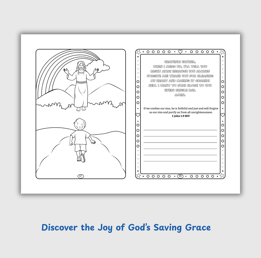 Angel-Scout™ Liam the Lamb | Coloring Prayer Journal Set | The Salvation of God