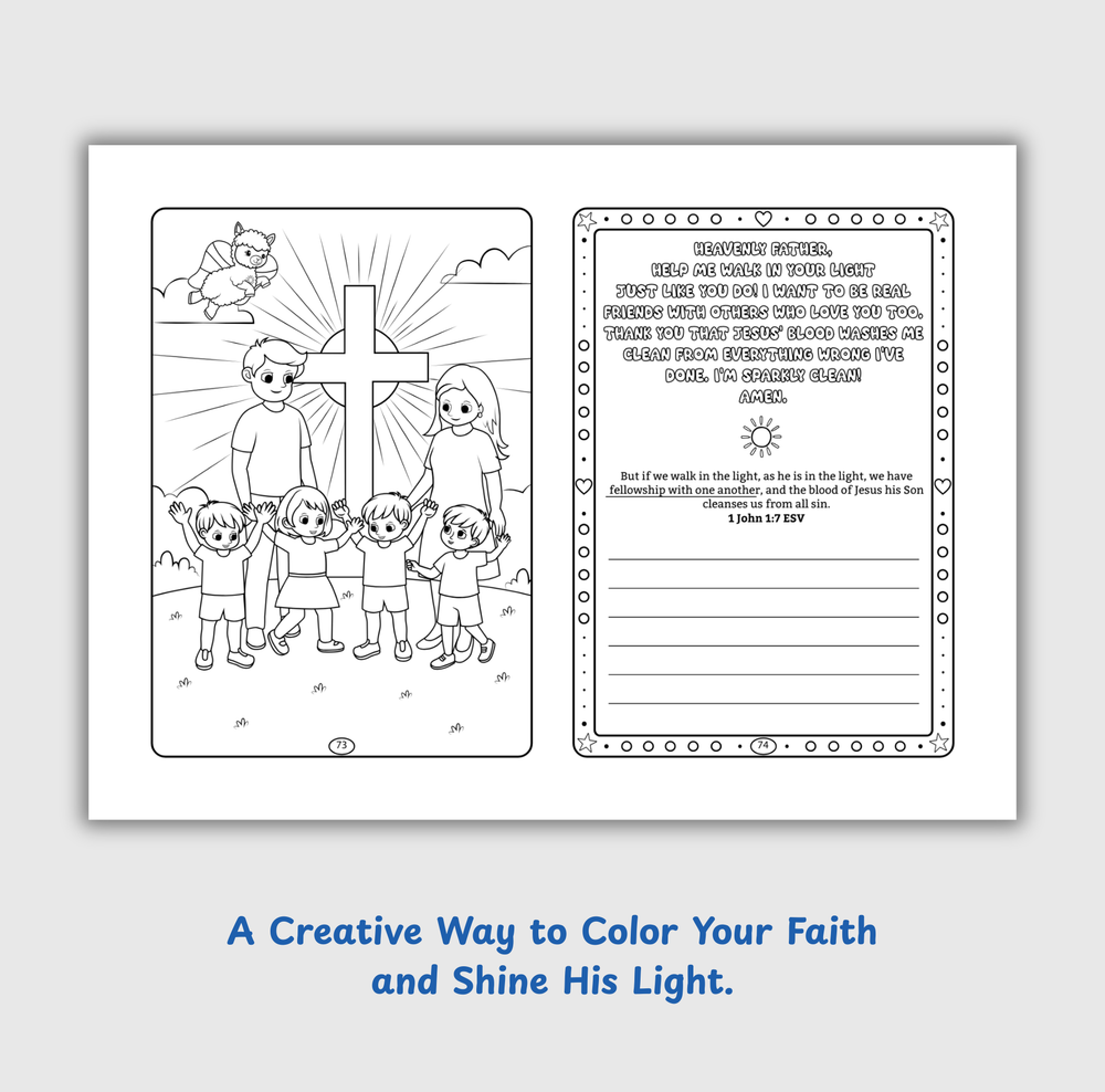 Angel-Scout™ Luma the Llama | Coloring Prayer Journal Set | The Light of God