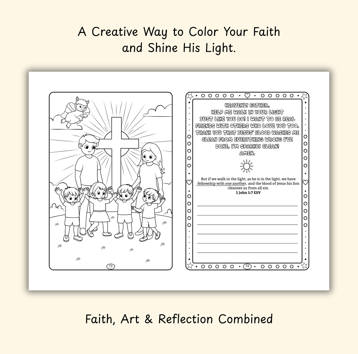 The Light of God – Coloring & Prayer Journal Featuring Angel-Scout, Luma the Llama | 35 Bible Verses, Prayers & Faith-Inspired Art | Buy One, Bless One — Pray It Forward