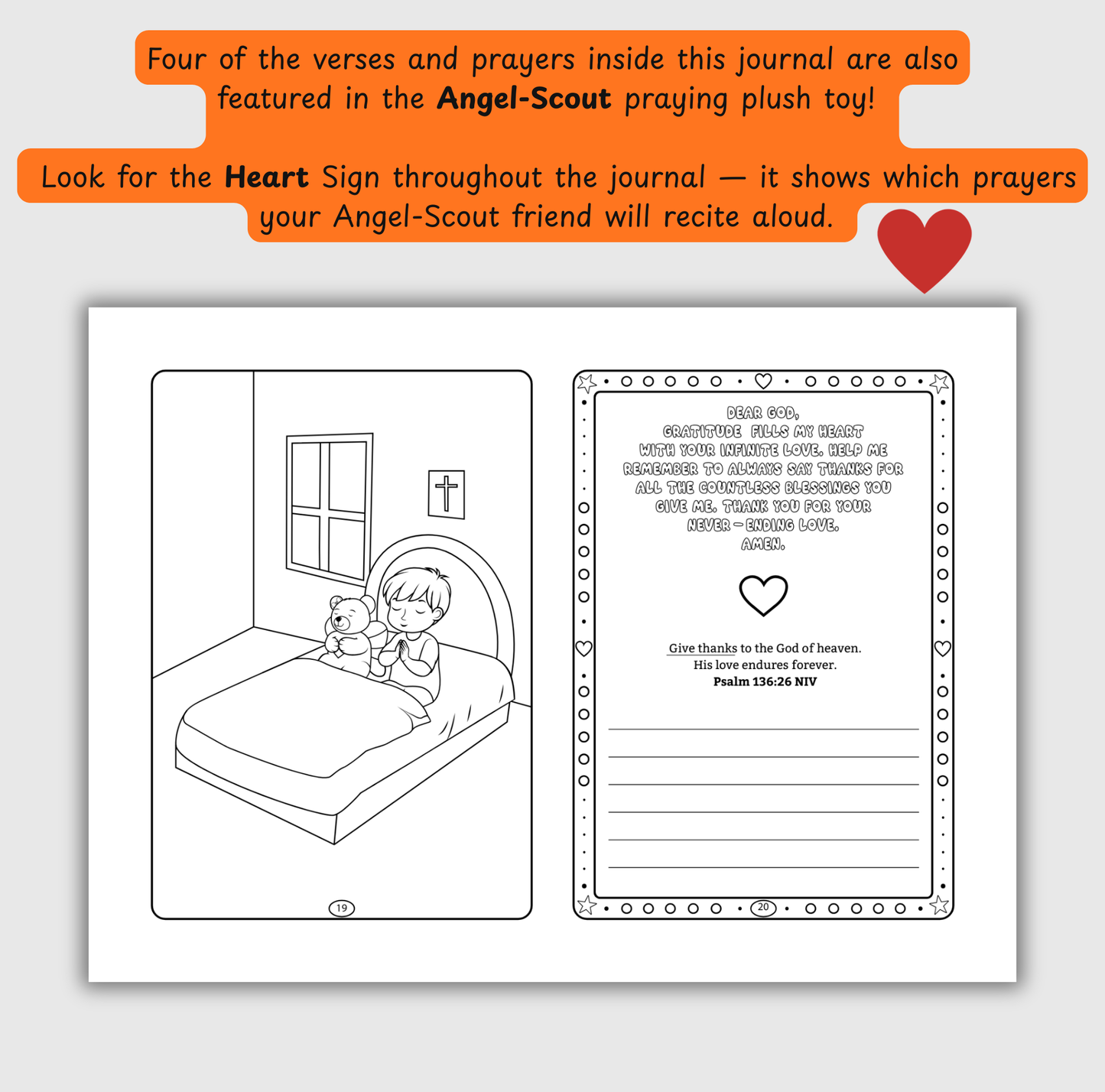 The Love of God – Coloring & Prayer Journal Featuring Angel-Scout, Briella the Bear | 35 Bible Verses, Prayers & Faith-Inspired Art | Buy One, Bless One — Pray It Forward