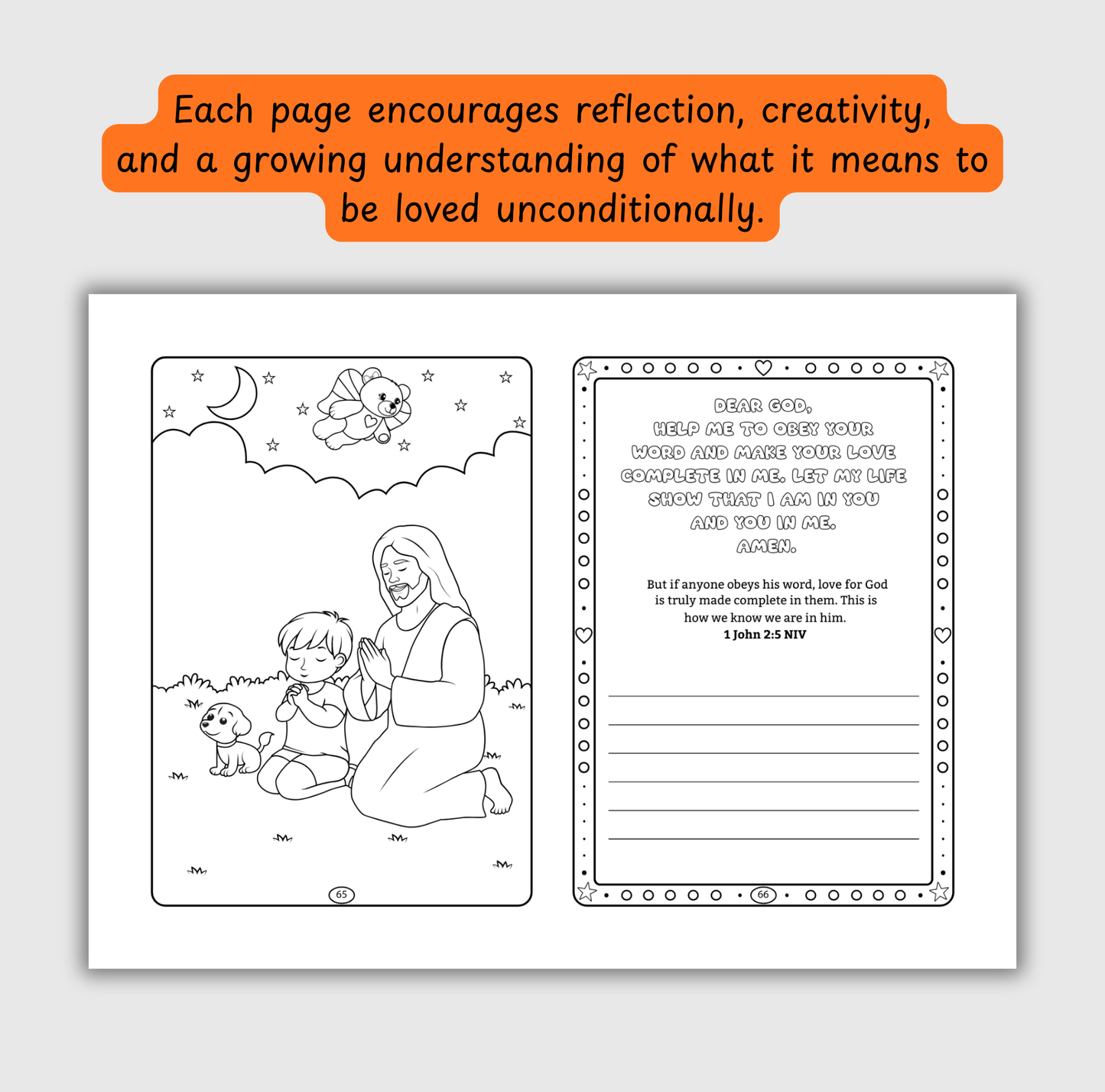 The Love of God – Coloring & Prayer Journal Featuring Angel-Scout, Briella the Bear | 35 Bible Verses, Prayers & Faith-Inspired Art | Buy One, Bless One — Pray It Forward