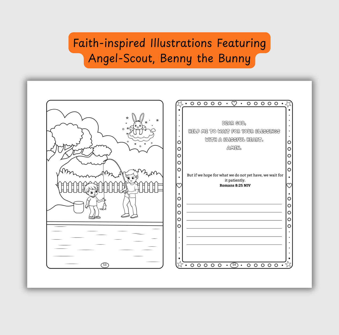 The Comfort of God – Coloring & Prayer Journal Featuring Angel-Scout, Benny the Bunny | 35 Bible Verses, Prayers & Faith-Inspired Art | Buy One, Bless One — Pray It Forward