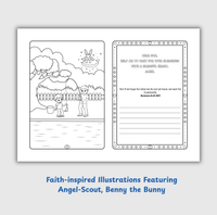 Angel-Scout™ Benny the Bunny | Coloring Prayer Journal Set | The Comfort of God