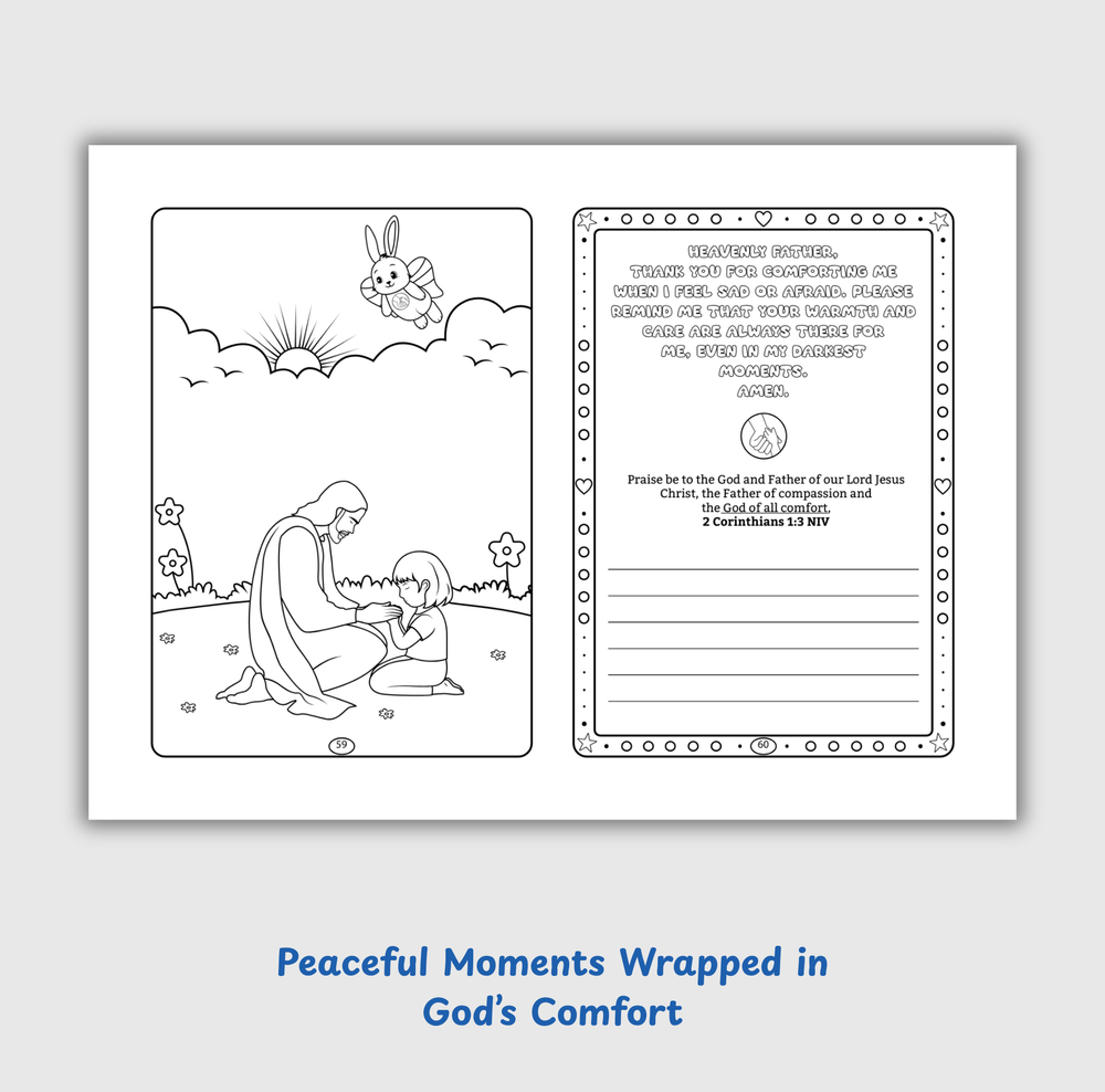 Angel-Scout™ Benny the Bunny | Coloring Prayer Journal Set | The Comfort of God