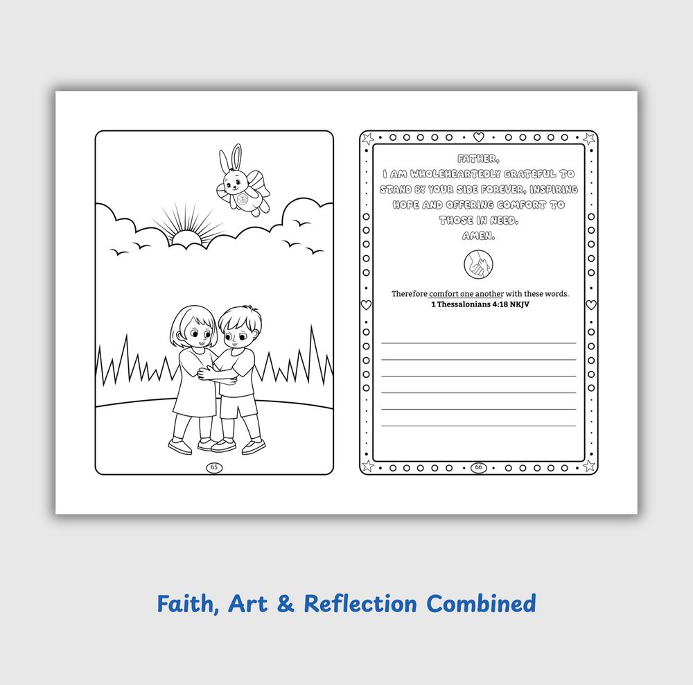 Angel-Scout™ Benny the Bunny | Coloring Prayer Journal Set | The Comfort of God