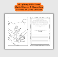 The Salvation of God – Coloring & Prayer Journal Featuring Angel-Scout, Liam the Lamb | 35 Bible Verses, Prayers & Faith-Inspired Art | Buy One, Bless One — Pray It Forward