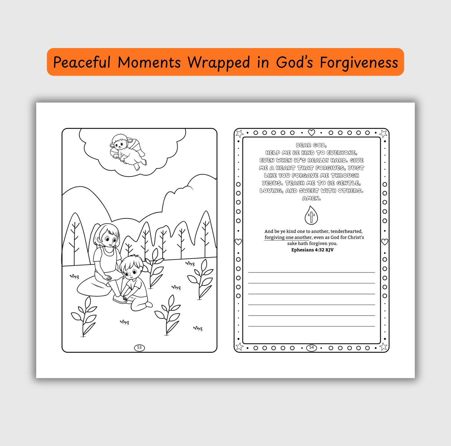 The Salvation of God – Coloring & Prayer Journal Featuring Angel-Scout, Liam the Lamb | 35 Bible Verses, Prayers & Faith-Inspired Art | Buy One, Bless One — Pray It Forward