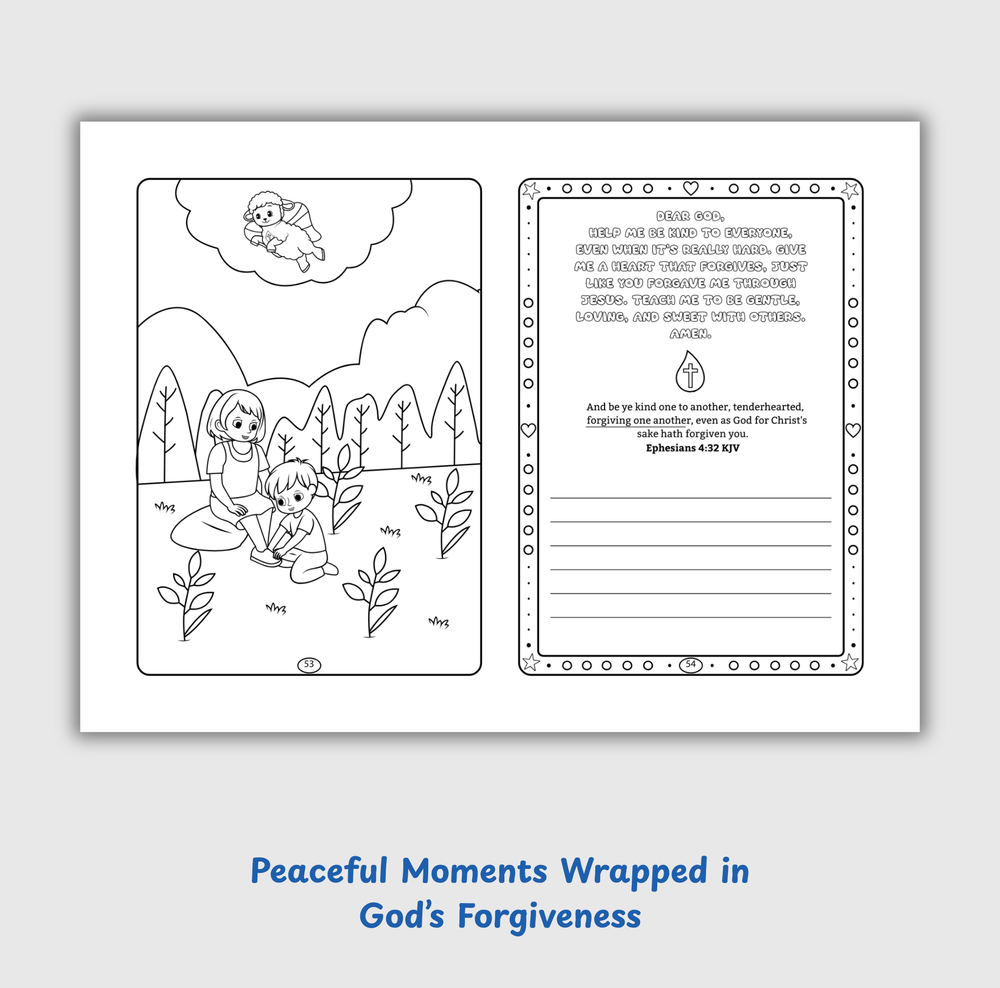 Angel-Scout™ Liam the Lamb | Coloring Prayer Journal Set | The Salvation of God
