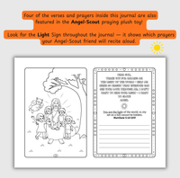 The Light of God – Coloring & Prayer Journal Featuring Angel-Scout, Luma the Llama | 35 Bible Verses, Prayers & Faith-Inspired Art | Buy One, Bless One — Pray It Forward