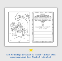 Angel-Scout™ Luma the Llama | Coloring Prayer Journal Set | The Light of God