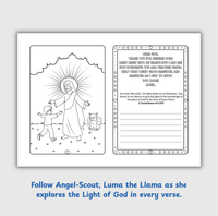 Angel-Scout™ Luma the Llama | Coloring Prayer Journal Set | The Light of God
