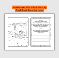 The Light of God – Coloring & Prayer Journal Featuring Angel-Scout, Luma the Llama | 35 Bible Verses, Prayers & Faith-Inspired Art | Buy One, Bless One — Pray It Forward
