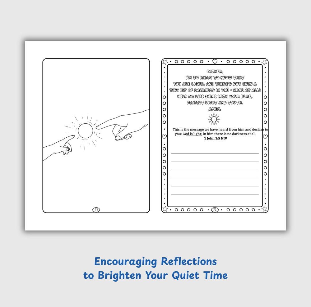 Angel-Scout™ Luma the Llama | Coloring Prayer Journal Set | The Light of God