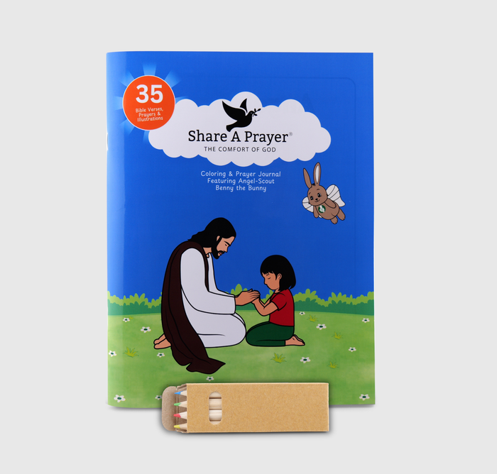 Angel-Scout™ Benny the Bunny | Coloring Prayer Journal Set | The Comfort of God