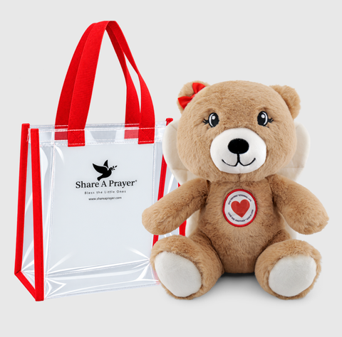 Angel-Scout™ Briella the Bear | Plush Prayer Companion + Backpack