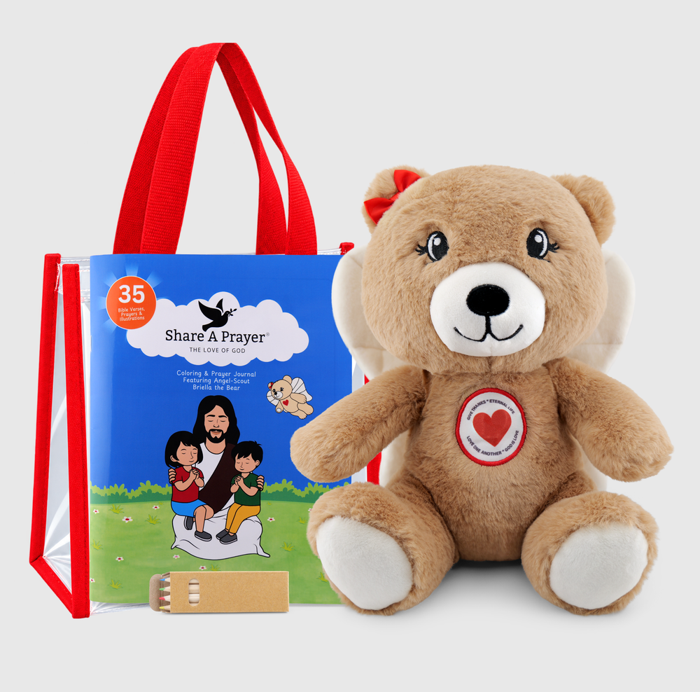 Angel-Scout™ Gift Set Bundle | 4 Plush + Tote + Journal + Colored Pencils
