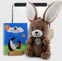 Angel-Scout Benny the Bunny Gift Set – Plush Prayer Toy, Coloring & Prayer Journal, Backpack + Pencils