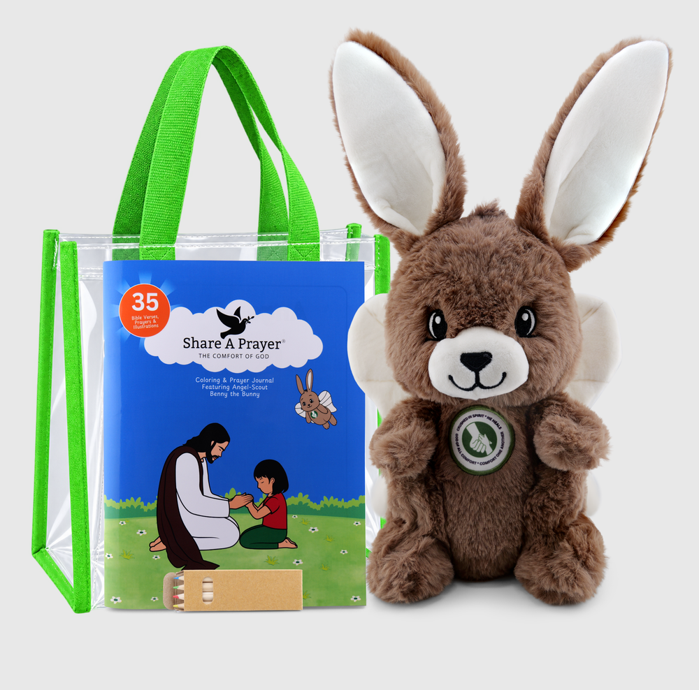 Angel-Scout™ Gift Set Bundle | 4 Plush + Tote + Journal + Colored Pencils