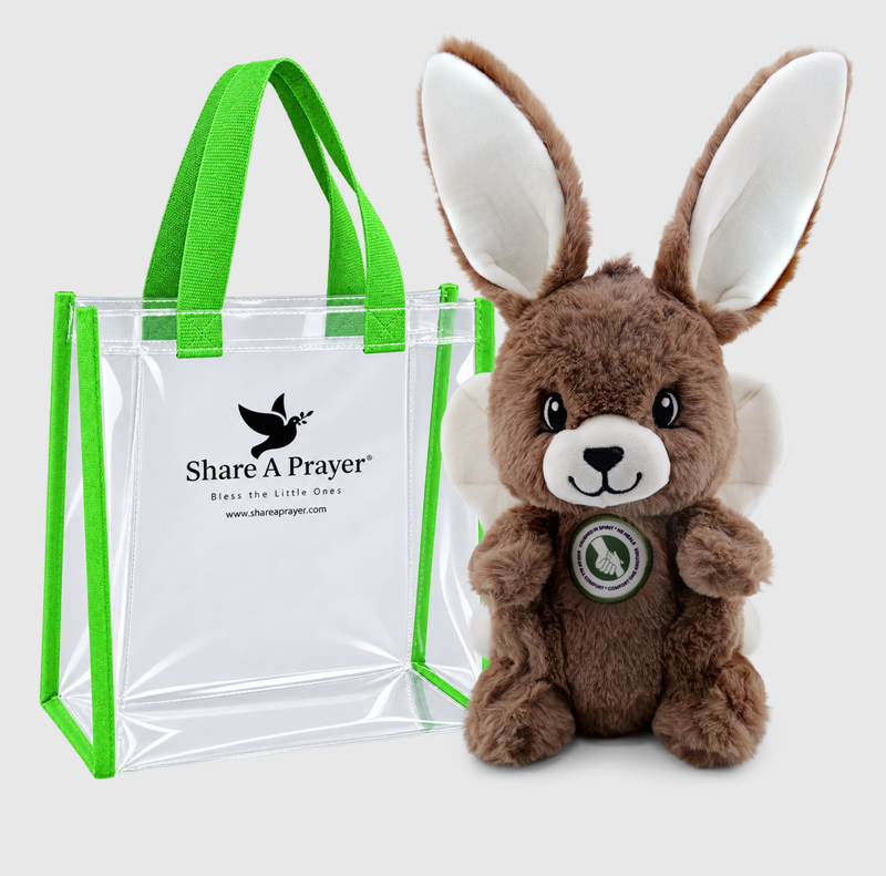 Angel-Scout™ Benny the Bunny | Plush Prayer Companion + Backpack