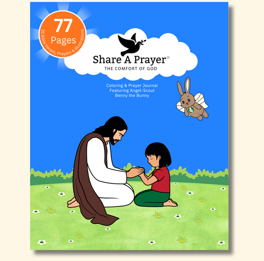 The Comfort of God – Coloring & Prayer Journal Featuring Angel-Scout, Benny the Bunny | 35 Bible Verses, Prayers & Faith-Inspired Art | Buy One, Bless One — Pray It Forward