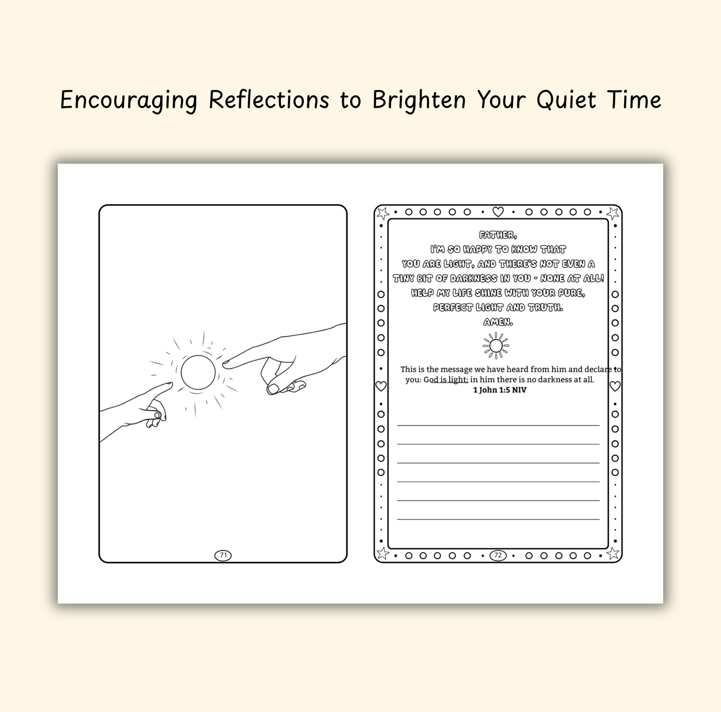 The Light of God – Coloring & Prayer Journal Featuring Angel-Scout, Luma the Llama | 35 Bible Verses, Prayers & Faith-Inspired Art | Buy One, Bless One — Pray It Forward