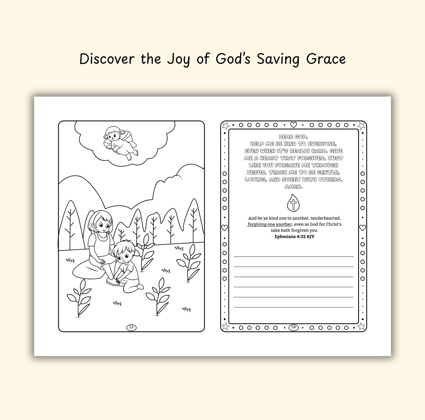 The Salvation of God – Coloring & Prayer Journal Featuring Angel-Scout, Liam the Lamb | 35 Bible Verses, Prayers & Faith-Inspired Art | Buy One, Bless One — Pray It Forward