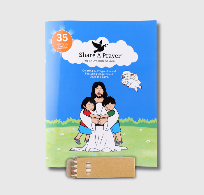 Angel-Scout™ Liam the Lamb | Coloring Prayer Journal Set | The Salvation of God