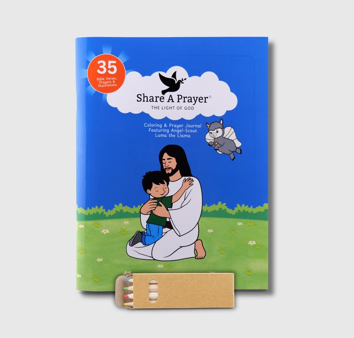 Angel-Scout™ Luma the Llama | Coloring Prayer Journal Set | The Light of God