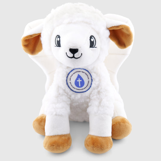Angel-Scout Liam the Lamb Gift Set – Plush Prayer Toy, Coloring & Prayer Journal, Backpack + Pencils