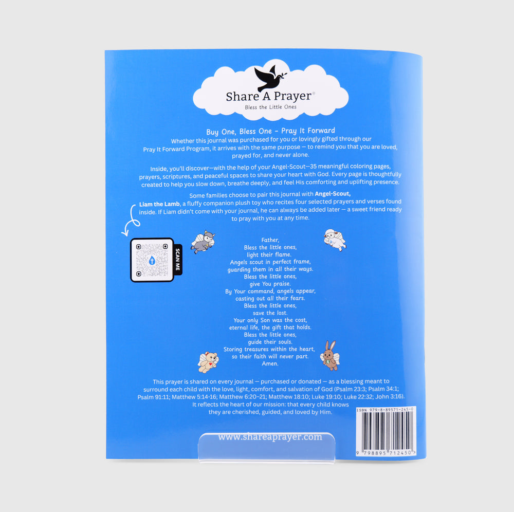 Angel-Scout™ Liam the Lamb | Coloring Prayer Journal Set | The Salvation of God