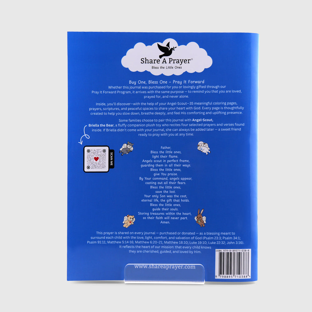 Angel-Scout™ Briella the Bear | Coloring Prayer Journal Set | The Love of God