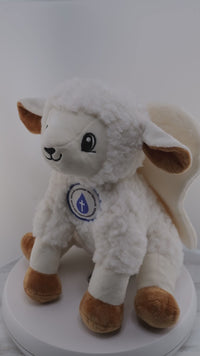Angel-Scout™ Liam the Lamb | Plush Prayer Companion + Backpack